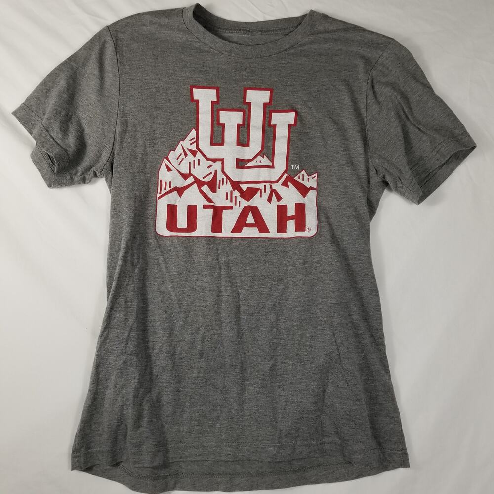 Homefield Utah Utes Vintage Mountain UU Logo T-Shirt Mens Medium Gray Tri-Blend